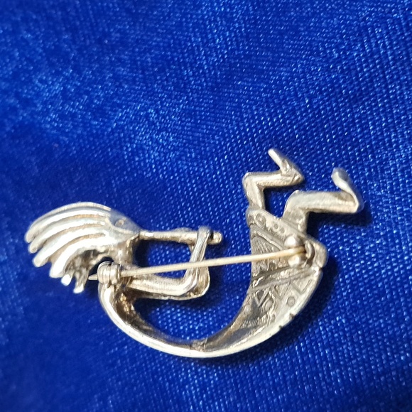 Vintage Sterling Silver Liberty Dancing Kokopelli Pin Brooch - Picture 7 of 13